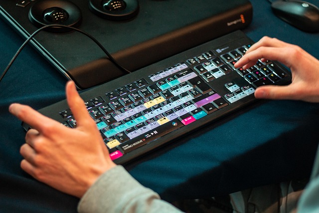 video editor making the last touches on a video